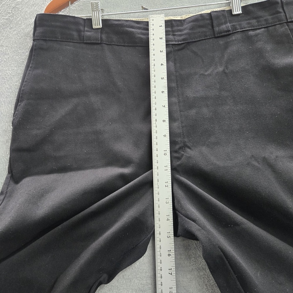 Dickies Men Pants 38X32 Black Chino Twill Work Pants Button 32" Inseam Logo - Picture 7 of 12